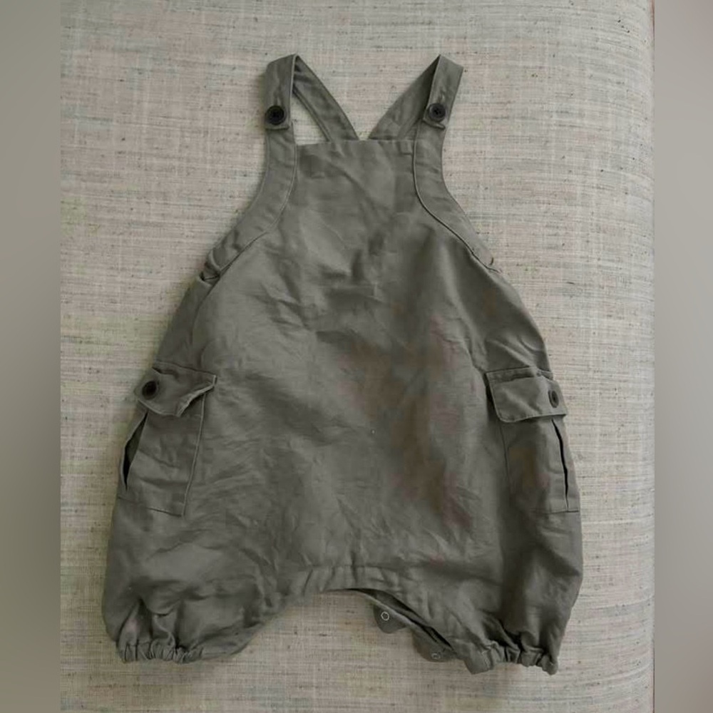 Banana Republic Dark Sage Overalls with Pockets